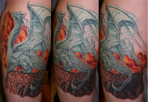 Tattoos - Tim Harris - Blue Dragon